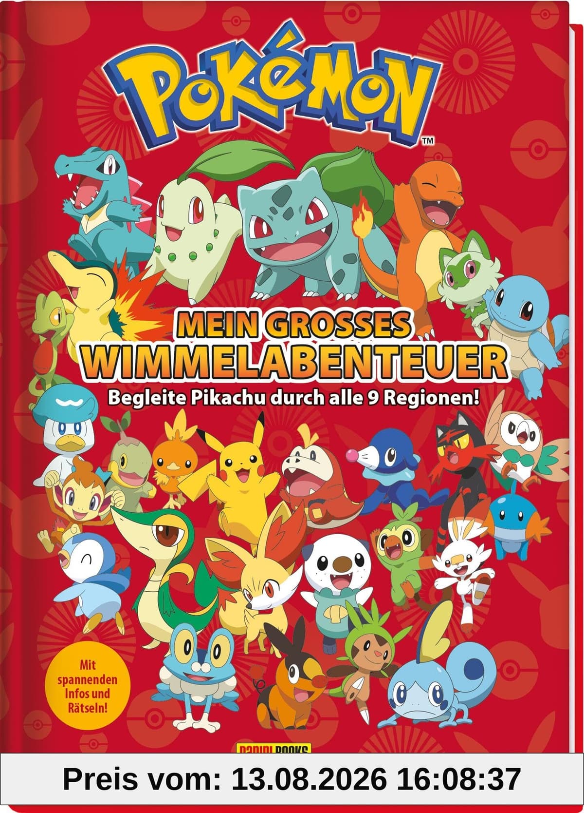 Pokémon: Mein großes Wimmelabenteuer: Begleite Pikachu durch alle 9 Regionen: Wimmelbuch