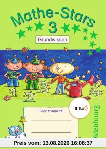 Mathe-Stars - Grundwissen - TING-Ausgabe: 3. Schuljahr - Übungsheft: Mit Lösungen